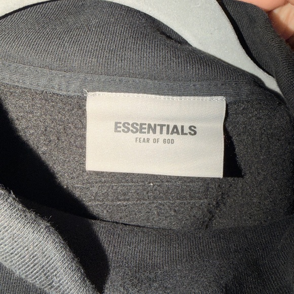 Fear of God Essentials Dark Gray Crewneck Sweater - Picture 2 of 3